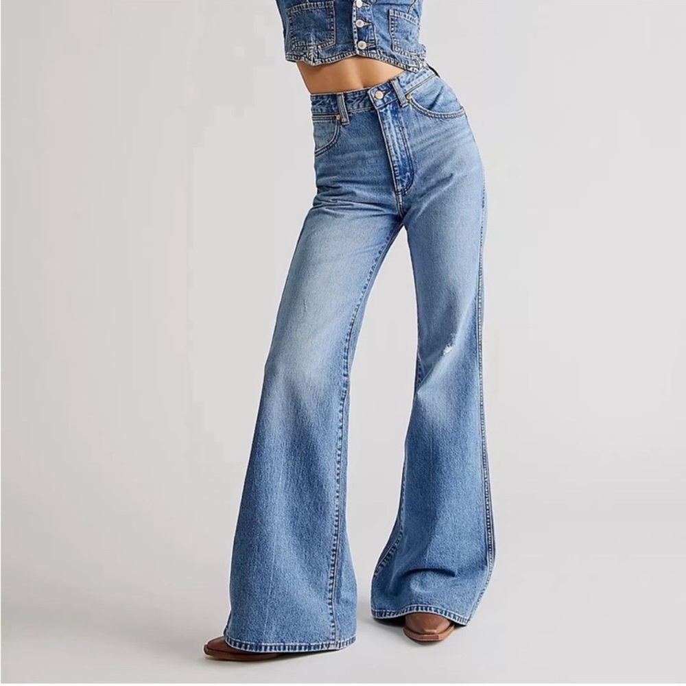 Wrangler Wanderer 622 High Rise Flare Denim Jeans 100% Cotton Size 29/32
